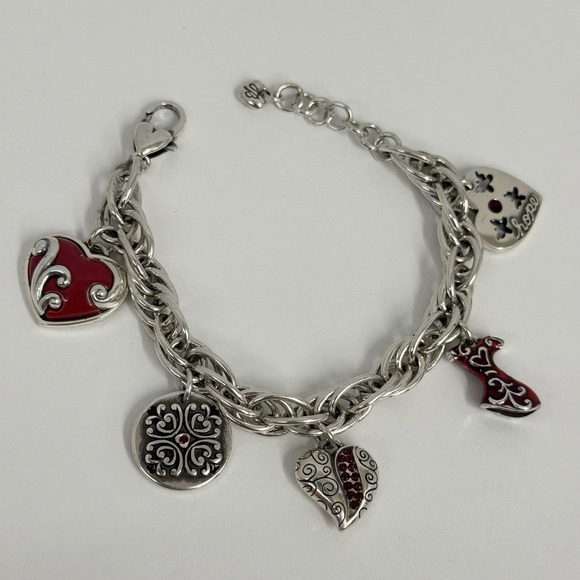 Brighton Heart of Hope Charm Bracelet Courage Love Hope Dream 7 1/2" - 8 1/2" - Picture 5 of 12
